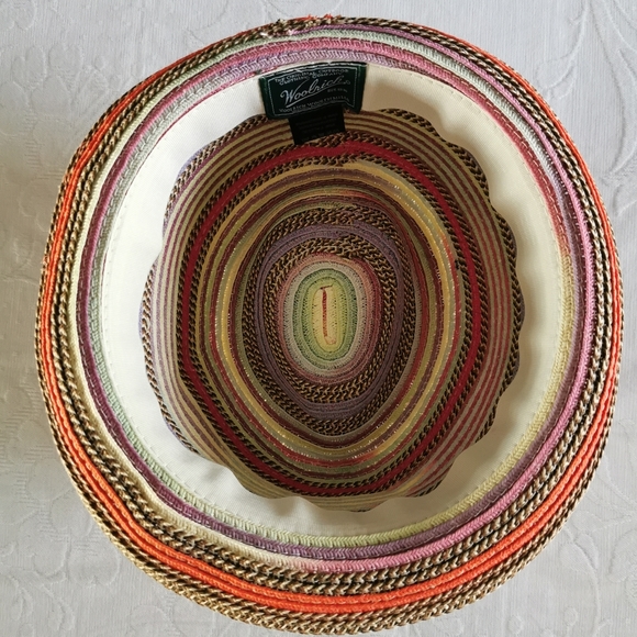 Woolrich Multi Coloured Straw Style Fedora Hat - Picture 5 of 8